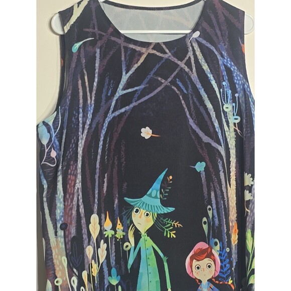 Maxi Shirt Dress 2xl Boho Follow The Yellow Brick Road Halloween - Picture 4 of 6